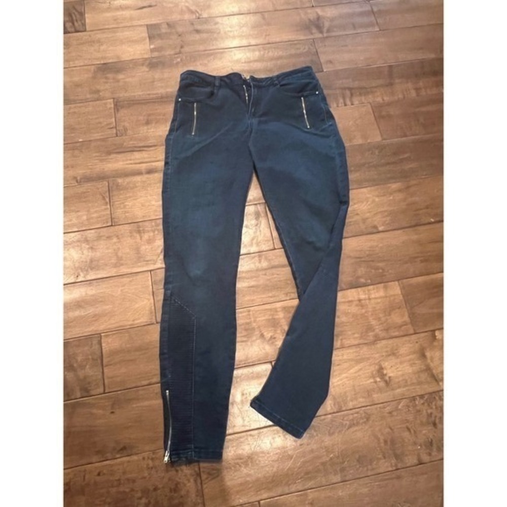 Zara‎ Trafaluc Skinny Jeans Zipper Pockets Dark Wash Denim Size US 6